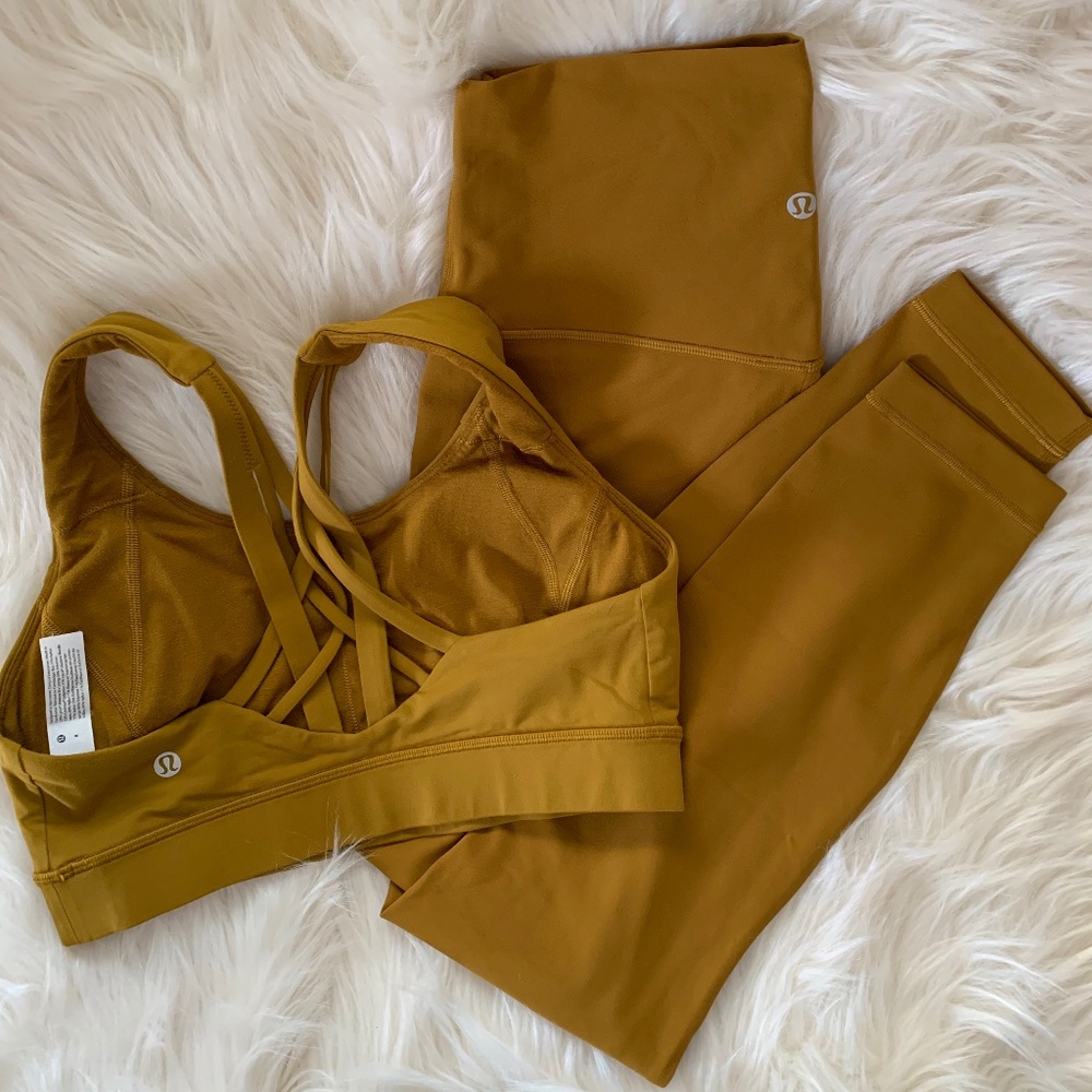 Lululemon Gold Spice Set *Align 21” Size 6 & Free to Be Elevated Size 8